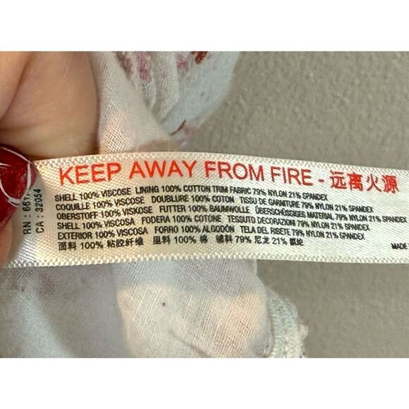 Free People Dessa Lightweight Wide Collar Woven Floral Bodysuit Women's XS - Picture 11 of 15